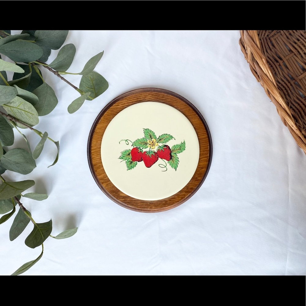 Vintage Strawberry Tile Trivet